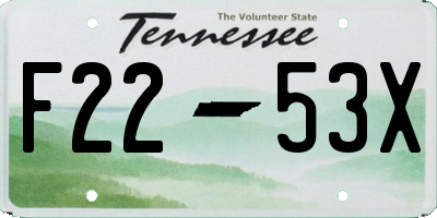 TN license plate F2253X