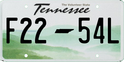 TN license plate F2254L