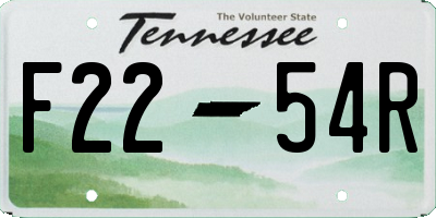 TN license plate F2254R