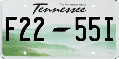 TN license plate F2255I