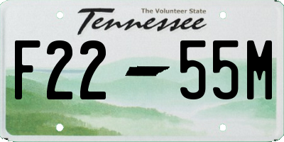 TN license plate F2255M