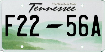 TN license plate F2256A