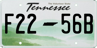 TN license plate F2256B