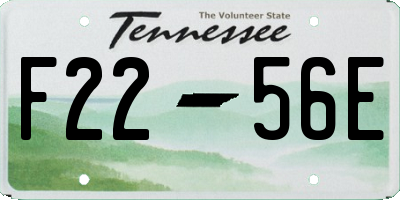 TN license plate F2256E