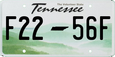 TN license plate F2256F