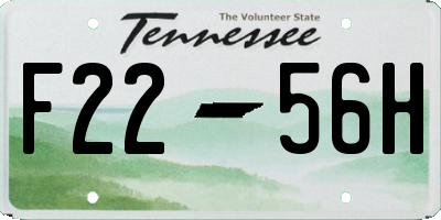 TN license plate F2256H