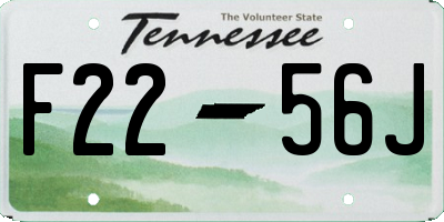 TN license plate F2256J
