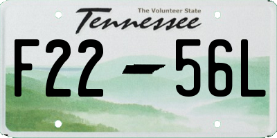 TN license plate F2256L