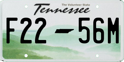 TN license plate F2256M