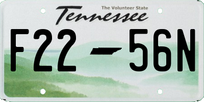 TN license plate F2256N