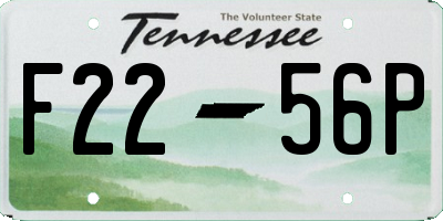 TN license plate F2256P