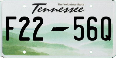 TN license plate F2256Q