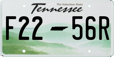 TN license plate F2256R
