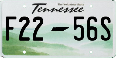 TN license plate F2256S