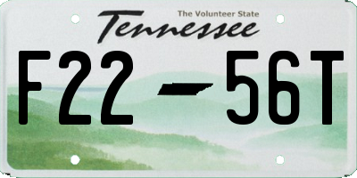 TN license plate F2256T