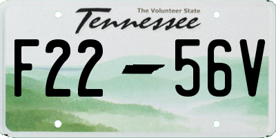 TN license plate F2256V
