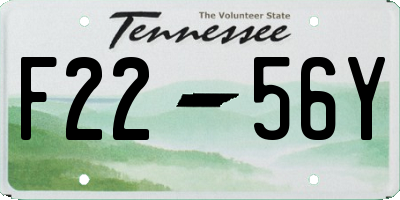 TN license plate F2256Y