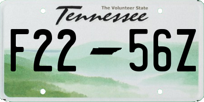 TN license plate F2256Z
