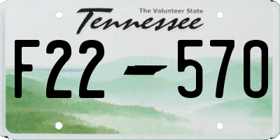 TN license plate F2257O