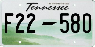 TN license plate F2258O