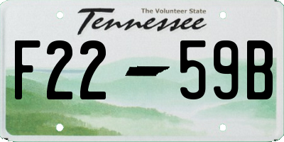 TN license plate F2259B