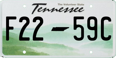 TN license plate F2259C