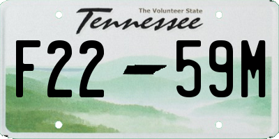 TN license plate F2259M