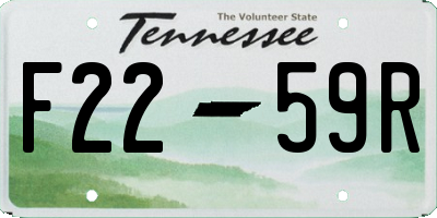 TN license plate F2259R