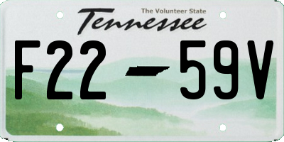 TN license plate F2259V