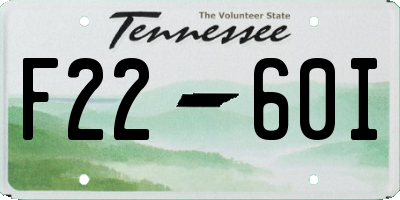 TN license plate F2260I