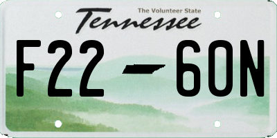 TN license plate F2260N