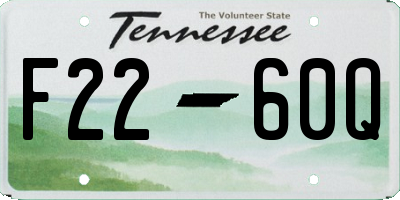 TN license plate F2260Q