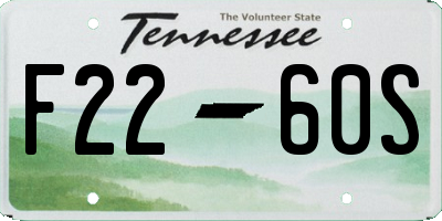 TN license plate F2260S