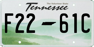 TN license plate F2261C