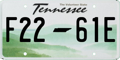 TN license plate F2261E