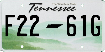 TN license plate F2261G