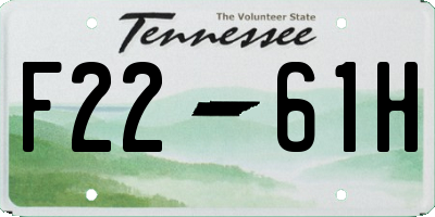 TN license plate F2261H
