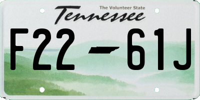 TN license plate F2261J