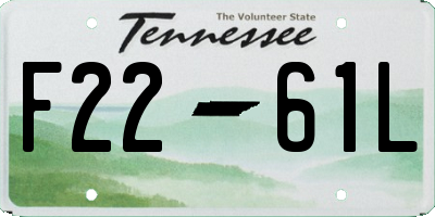 TN license plate F2261L
