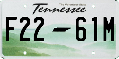 TN license plate F2261M