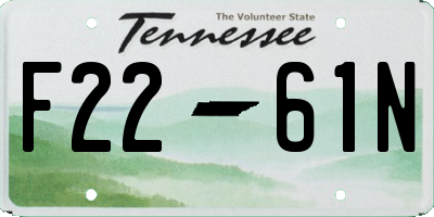 TN license plate F2261N