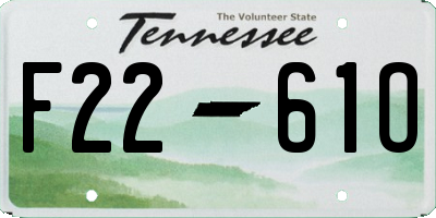 TN license plate F2261O