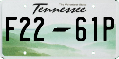 TN license plate F2261P