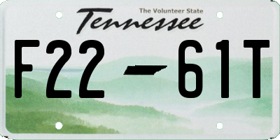TN license plate F2261T