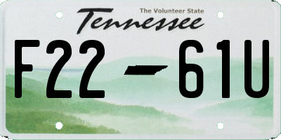 TN license plate F2261U