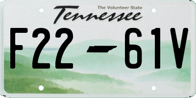TN license plate F2261V