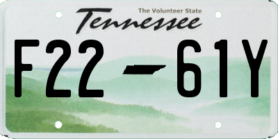 TN license plate F2261Y
