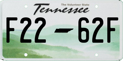 TN license plate F2262F