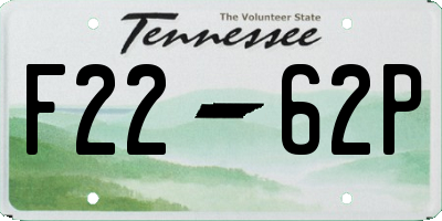TN license plate F2262P