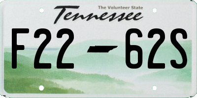 TN license plate F2262S